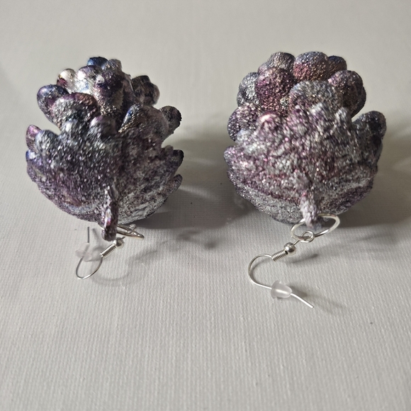 HANDCRAFTED Pinecorn Pierced Earrings HANDPAINTED Holiday Jewelry Accessories - Picture 11 of 15